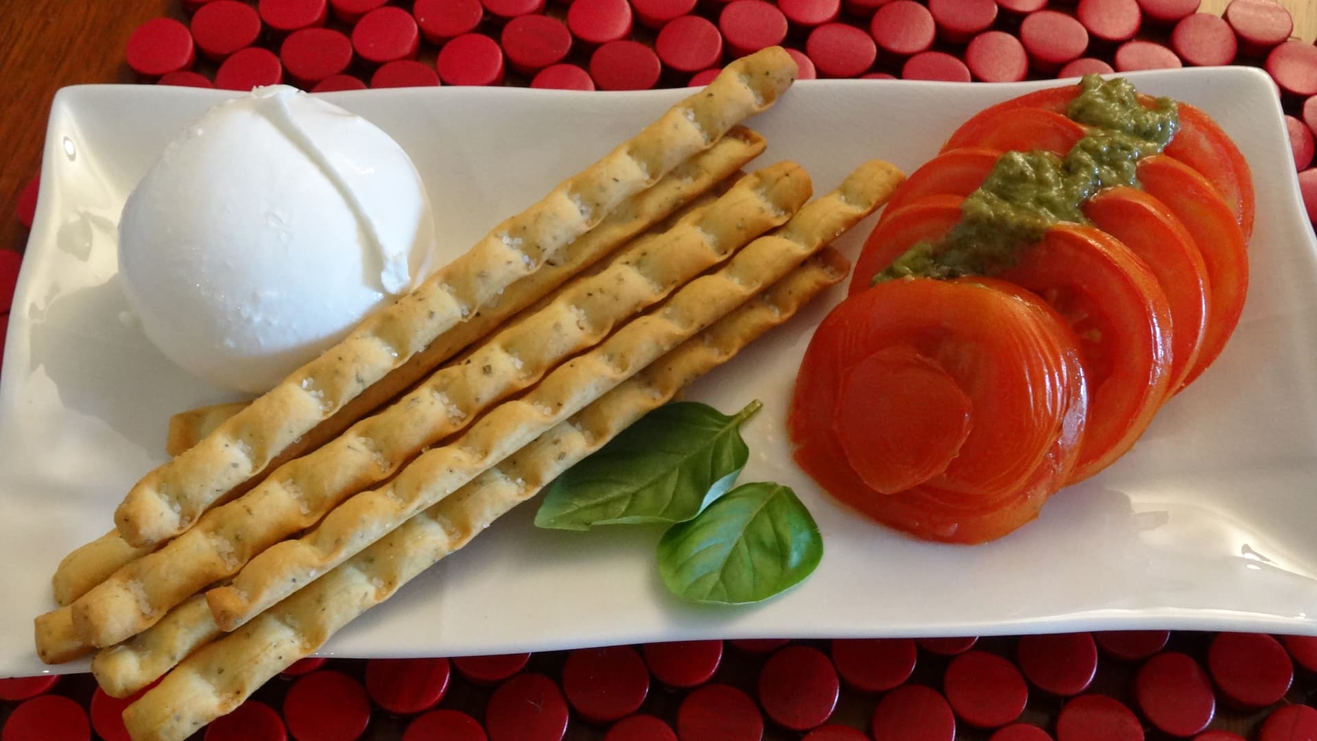 Buffalo Mozzarella with Tomato & Pesto