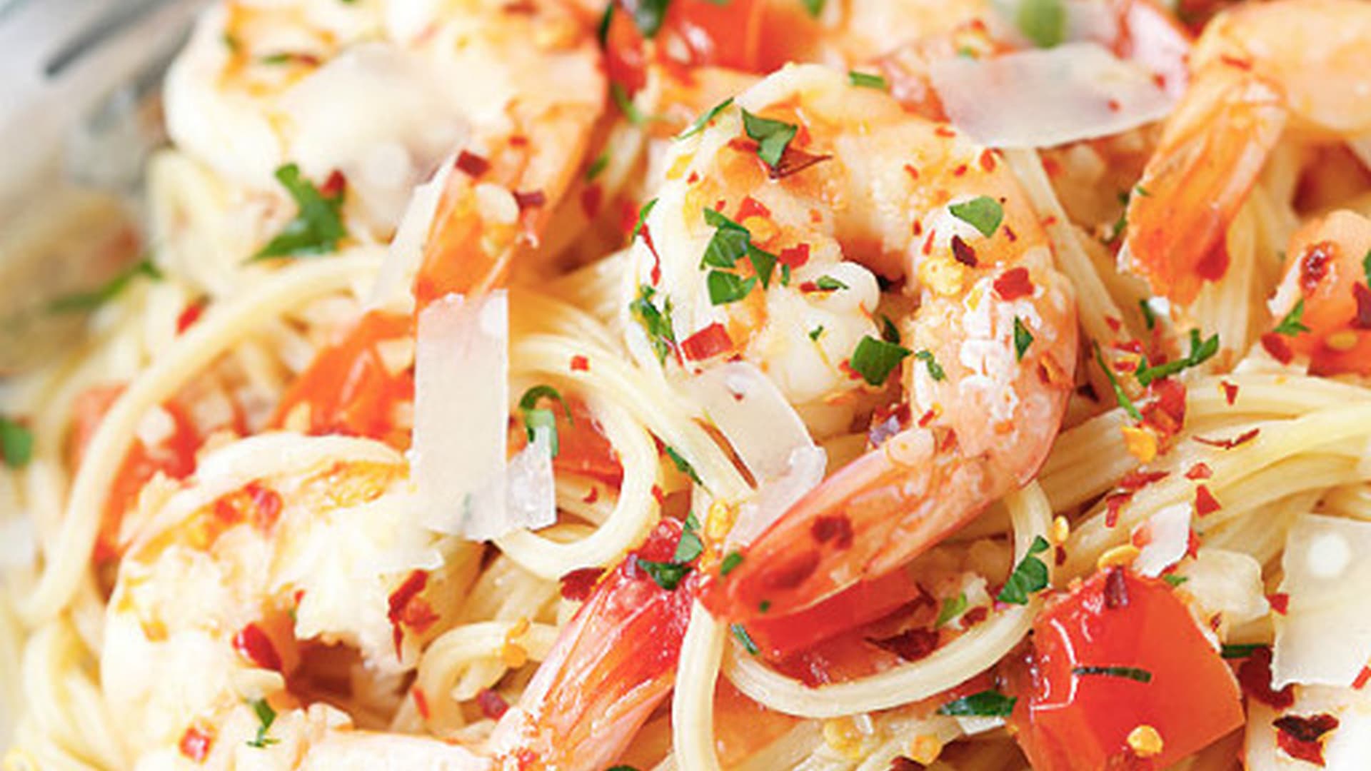 Shrimp Pasta, Spicy