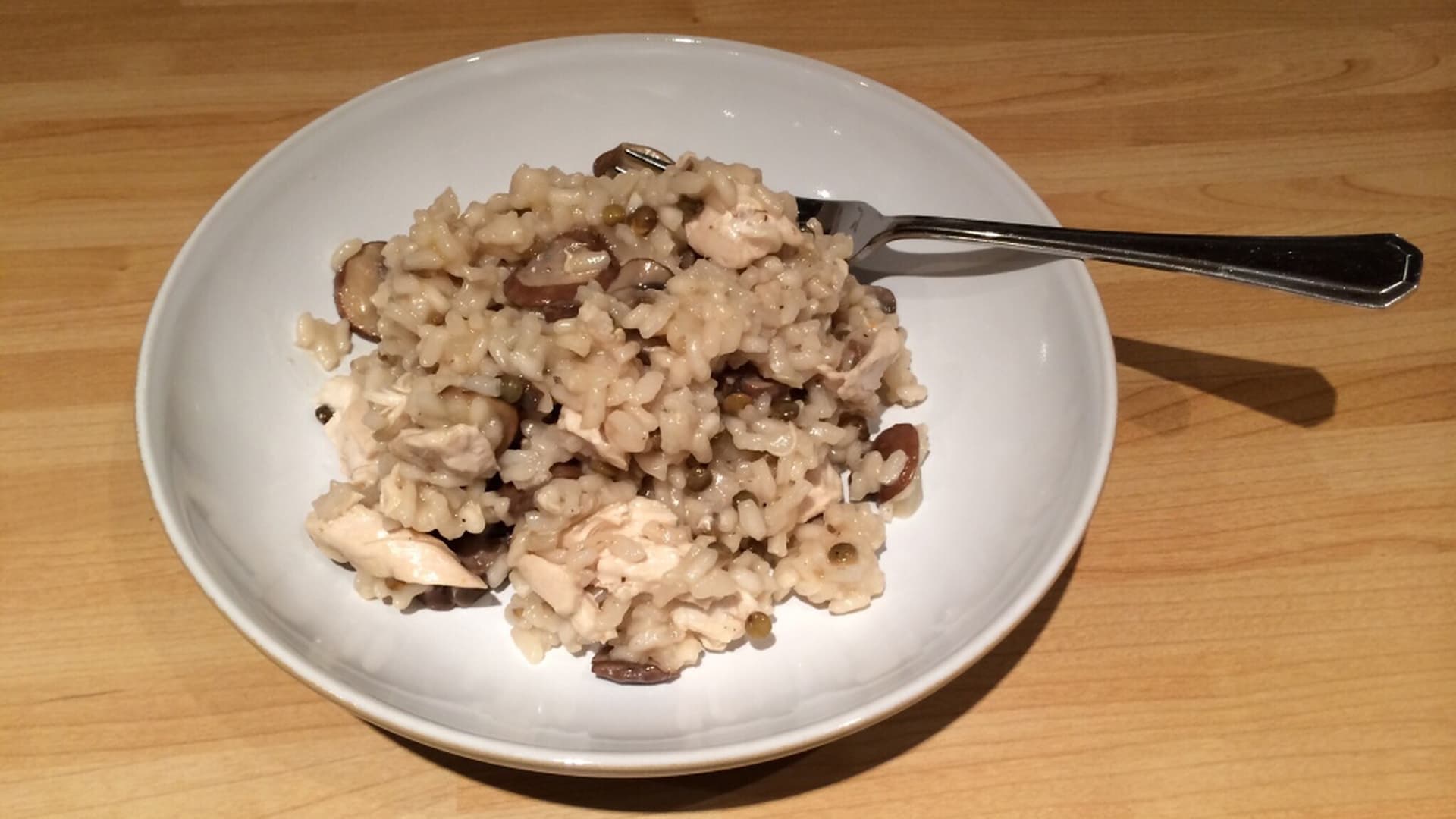 Mushroom, Roast Chicken and Thyme Risotto