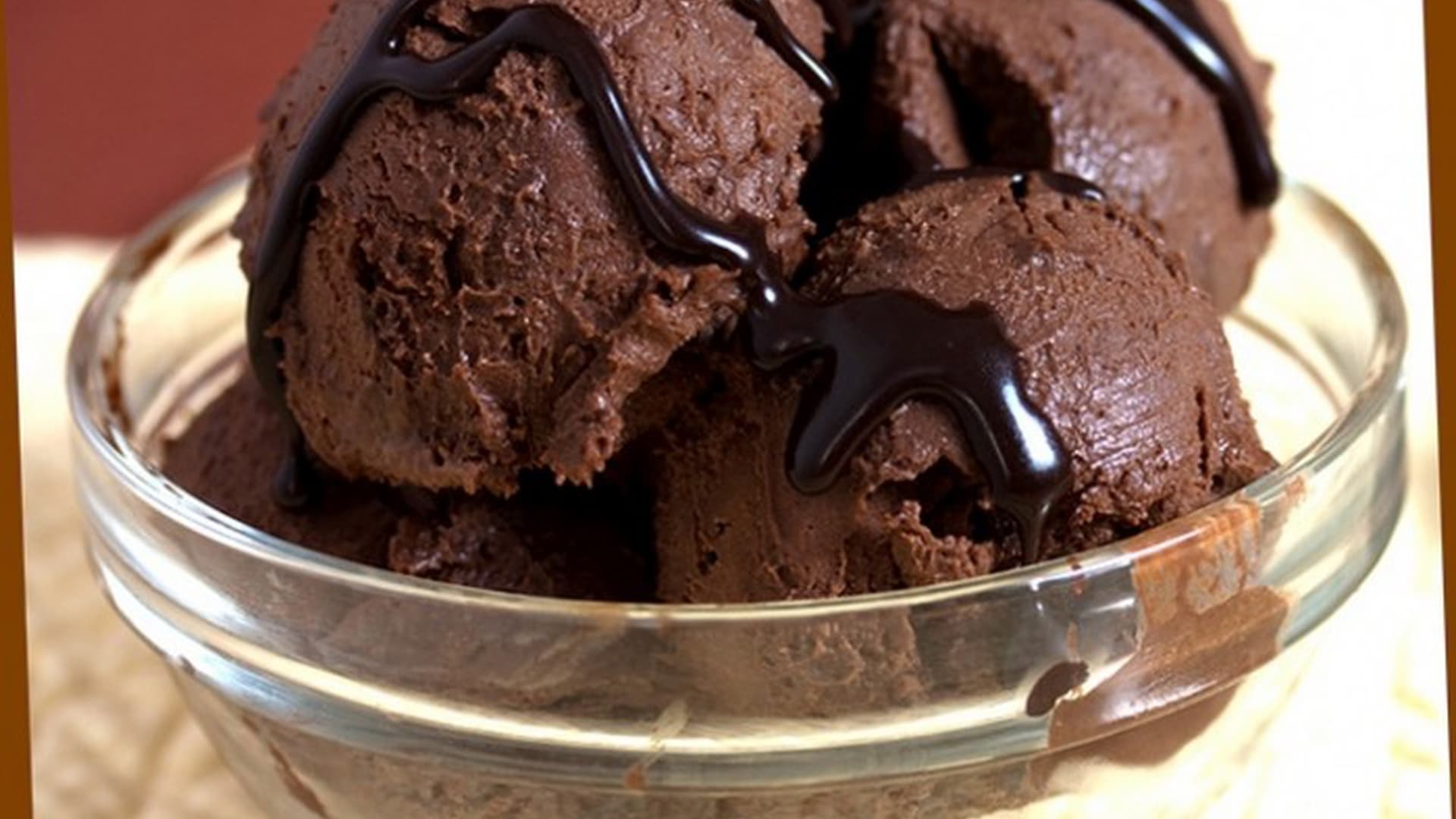Deep dark chocolate ice cream