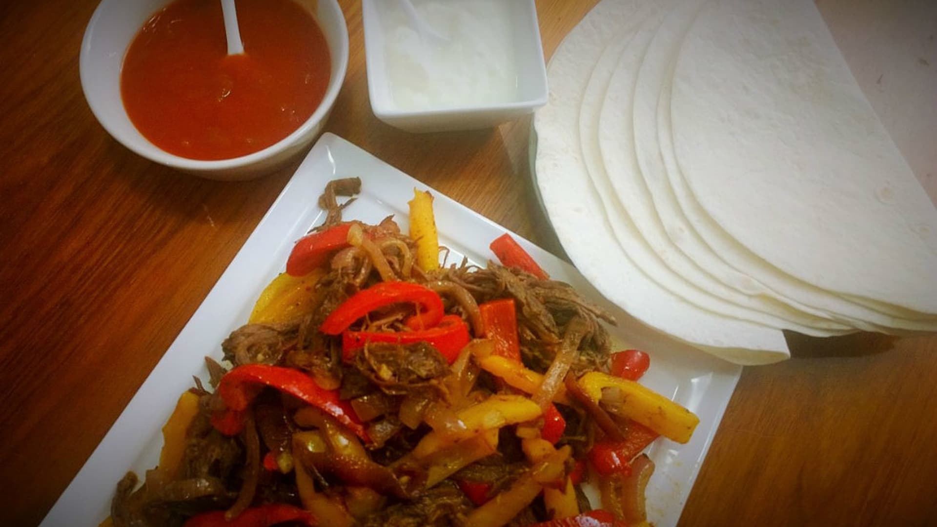 Slow Cooked Beef Fajitas