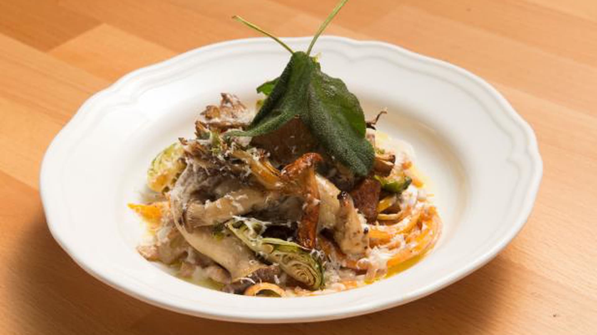 Butternut Squash Noodles with Mushroom Sauce