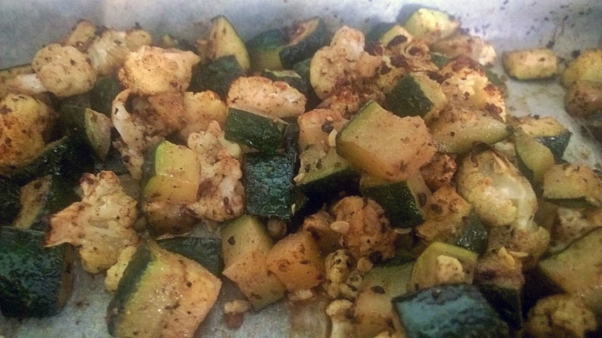Zucchini, Cauliflower and Chickpea Salad