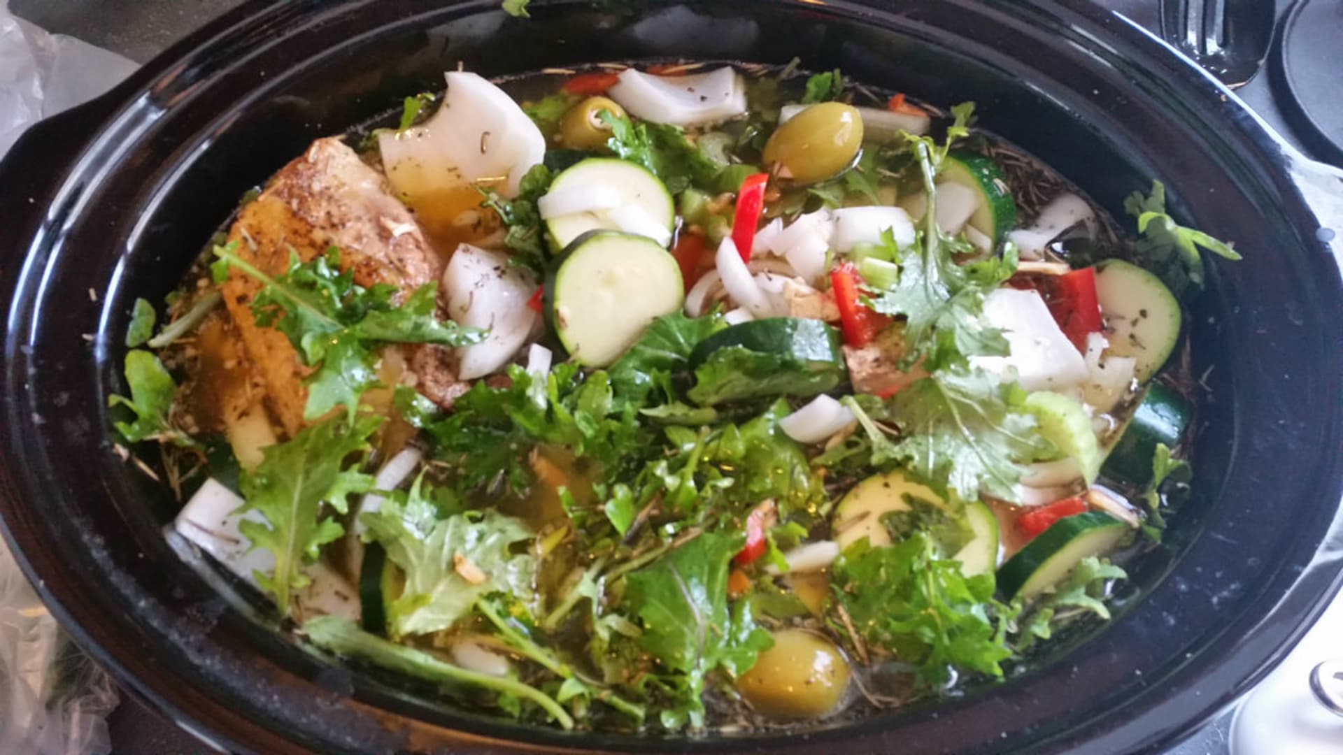 Chicken & Tofu Stew with Saffron and rosemary