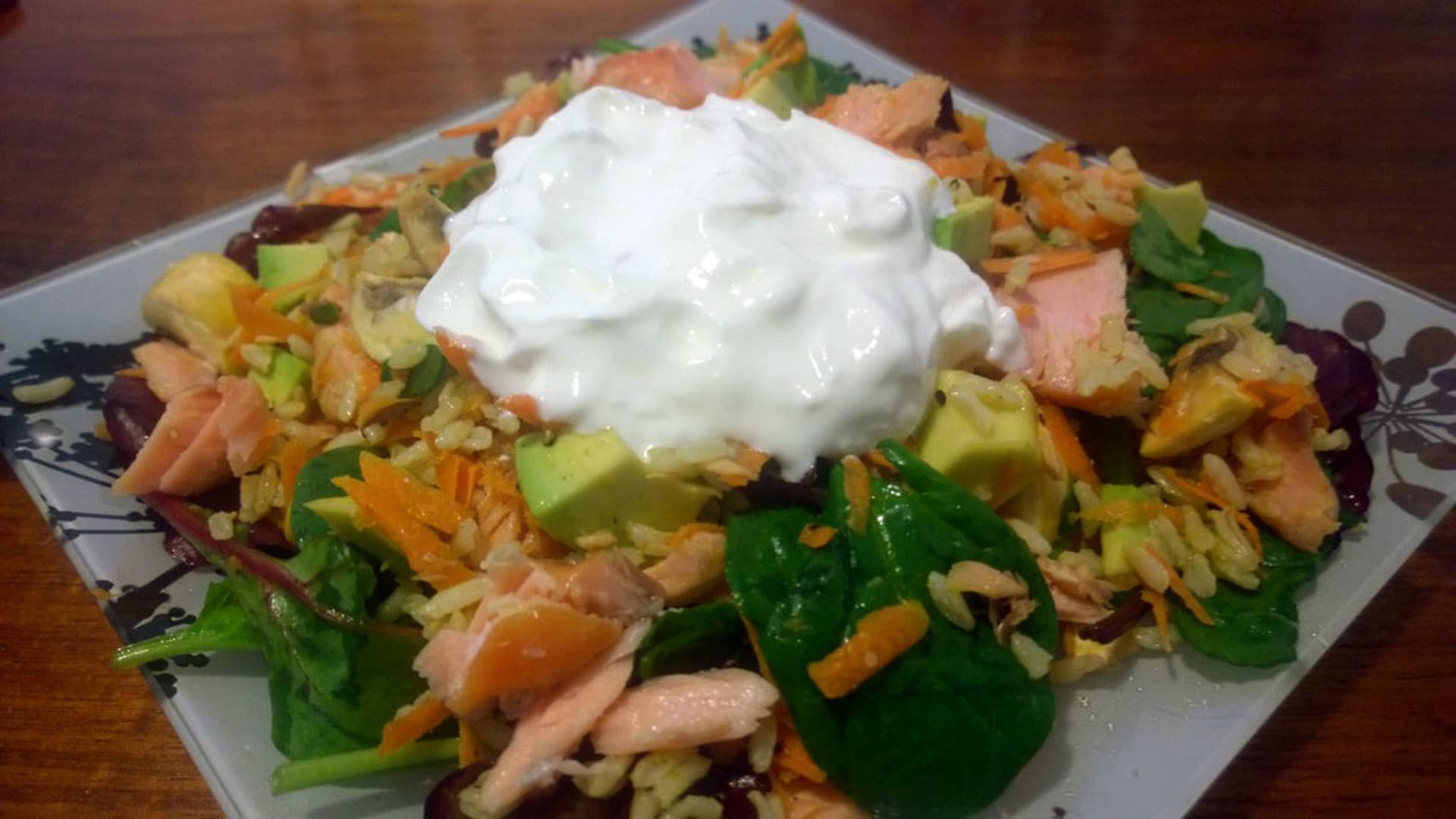 Salmon and Avocado Rice Salad