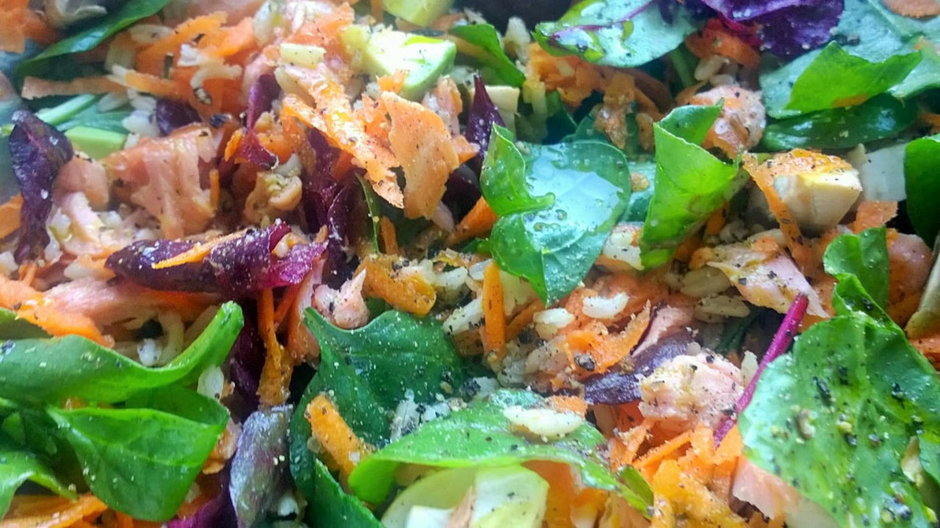 Salmon and Avocado Rice Salad