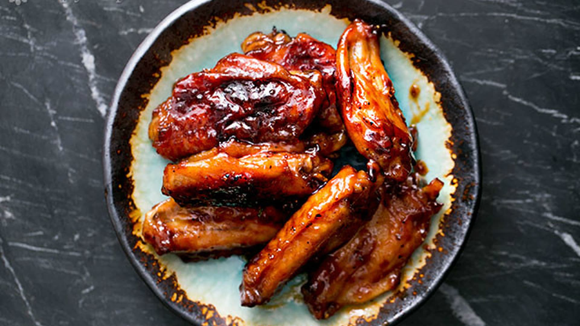 Bourbon Maple Glazed Chicken Wings