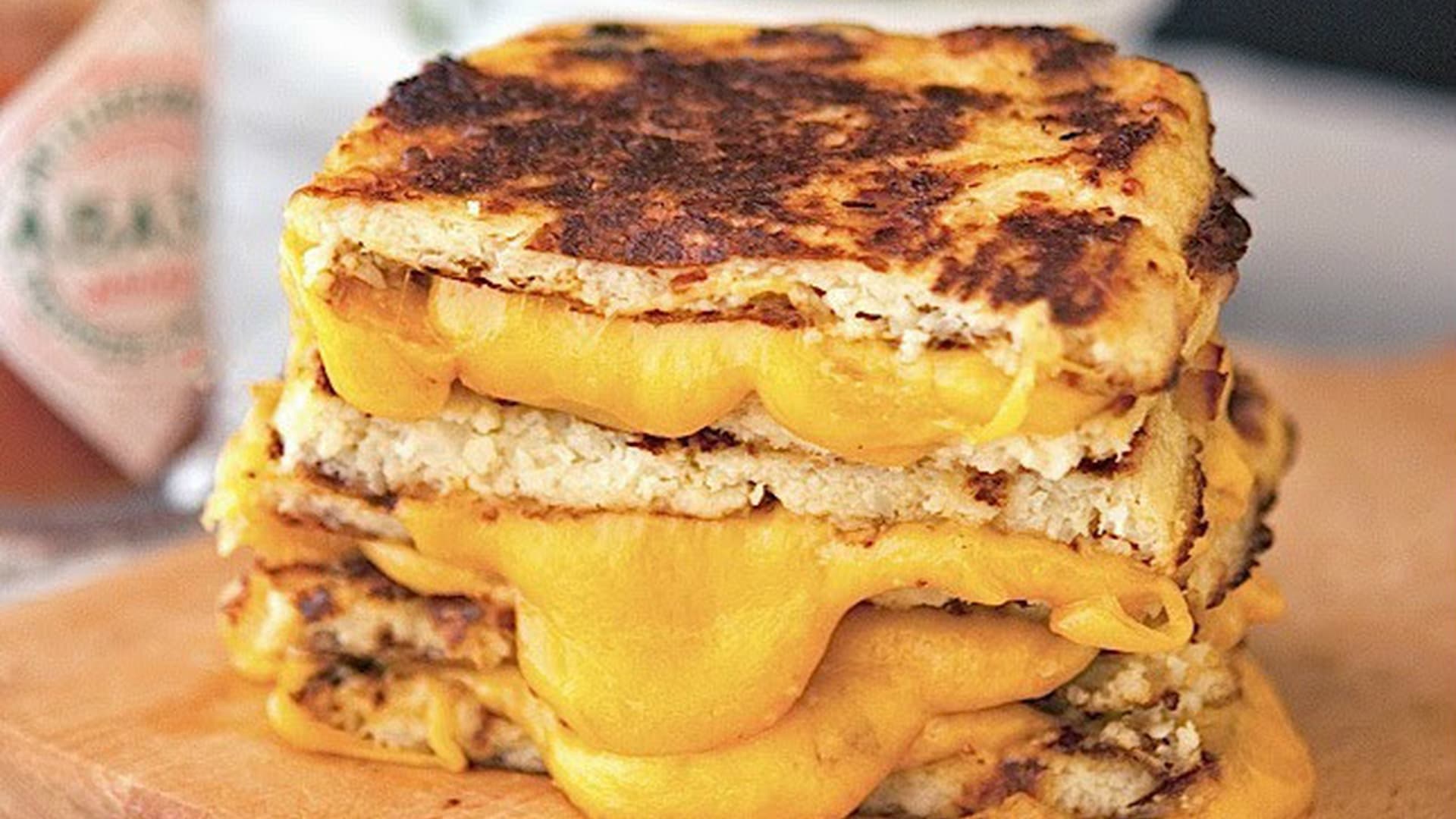 Cauliflower Crust Grilled Cheese