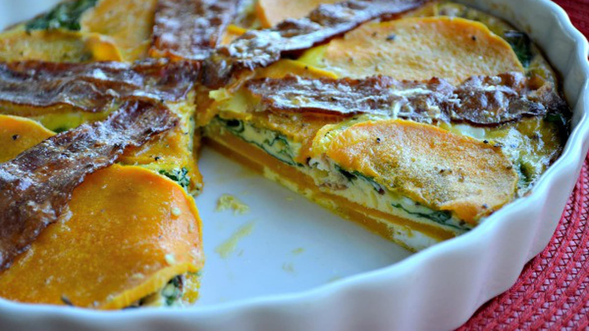 Bacon Butternut Squash Quiche